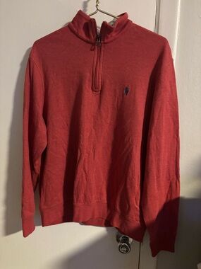 Polo Ralph Lauren Quarter Zip Pullover Red Sweatshirt Pony Logo Size M
(940)